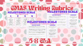 Preview of Georgia Milestone Rubrics and Scoring Guide Posters Middle Grades Language Arts