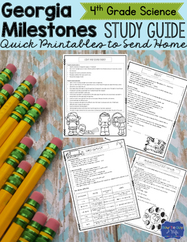 Preview of Georgia Milestones Science Study Guide Fourth Grade