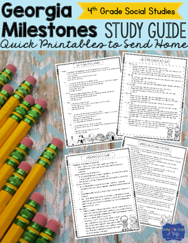 Preview of Georgia Milestones Social Studies Study Guide Fourth Grade