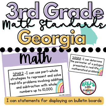 Preview of Georgia NEW 3rd Grade Math Standards/ I Can Statements