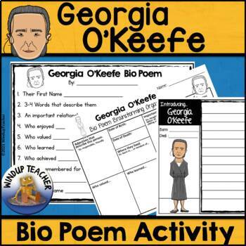 Preview of Georgia O'Keefe Biography Poem Activity and Writing Paper