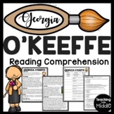 Artist Georgia O'Keeffe Reading Comprehension Worksheet Ar