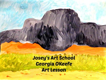 Preview of Georgia O'Keefe Landscape Art Lesson Grades 4th Grade Project Art History