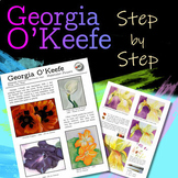 Georgia O'Keefe - Watercolor Draw or Paint - Step by Step 