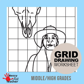 Georgia O Keeffe Grid Drawing Worksheet For Middle High Grades Tpt