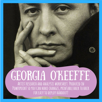 Preview of Georgia O'Keeffe artist research & anaylsis worksheet
