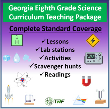 Preview of Georgia Standards of Excellence - 8th Grade Science - Complete Resource Package