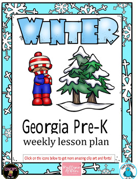 Preview of Georgia Pre-k Weekly Winter Lesson Plan