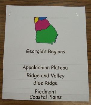 Preview of Georgia Regions Book Common Core Reading Unit 3