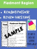 Georgia Regions Piedmont Reading Passage with Questions