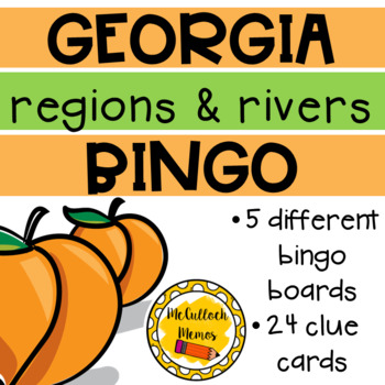 Preview of Georgia Regions & River Bingo