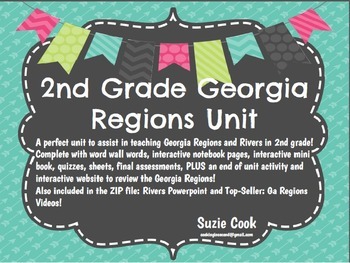 Preview of Georgia Regions and Rivers Unit**Includes Virtual Field Trips for ALL Regions