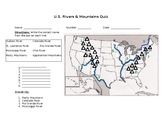 Georgia SS3G1 3rd Grade Rivers & Mountains Quiz