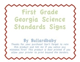 Georgia Science Standard Signs 1st Grade contain "I Can" s