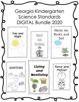 Preview of Georgia Kindergarten Science Standards Emergent Reader Bundle - Digital Version