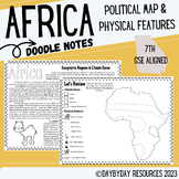 Africa Political Map & Physical Features (GSE SS7G1)