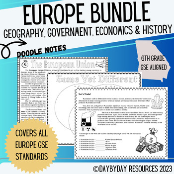 Preview of Georgia Sixth Grade Social Studies: Europe Bundle (All Domains)