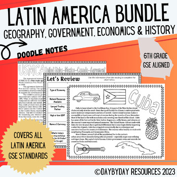 Preview of Georgia Sixth Grade Social Studies: Latin America Bundle (All Domains)