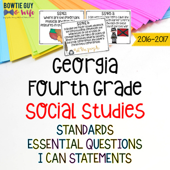 Preview of Georgia Social Studies (History) Standards BUNDLE for Fourth Grade Students