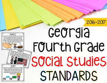 Preview of Georgia Social Studies Standards for Fourth Grade Newly Implemented & Revised