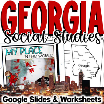 Preview of Georgia Social Studies | Me on the Map | City, County, State, Country, Continent