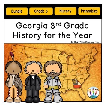 Preview of Georgia Standards of Excellence 3rd Grade Social Studies American History BUNDLE