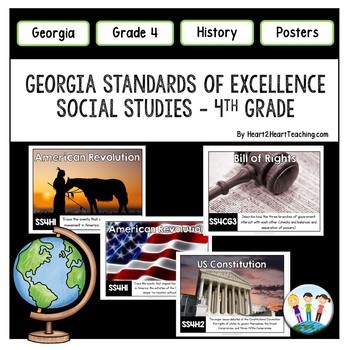 Preview of Georgia Standards of Excellence 4th Grade Social Studies Posters