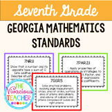 Georgia Standards of Excellence Posters Seventh Grade Math