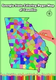 Georgia State Coloring Pages Map of Counties Highlighting 