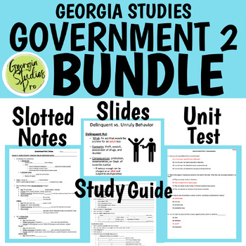 Preview of Georgia Studies Government Part 2 BUNDLE SS8CG4 SS8CG5 SS8CG6