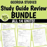 Georgia Studies Study Guide Review BUNDLE (all units included)