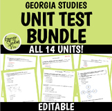 Georgia Studies Editable Unit Test BUNDLE (all 14 units)