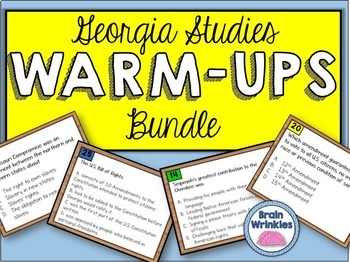 Preview of Georgia Studies Warm Ups Bundle