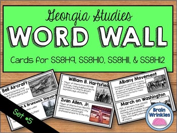 Preview of Georgia Studies Word Wall: Set 5