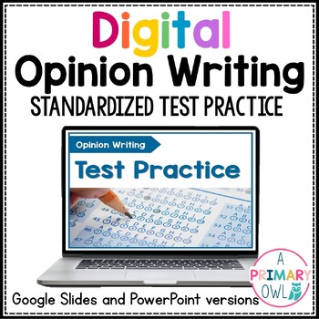 Preview of Digital Standardized Test Prep Opinion Writing Prompts GMAS