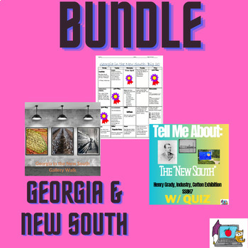 Preview of Georgia & The New South BUNDLE! Gallery Walk, DBQ, Essay w/ Quiz (SS8H7)