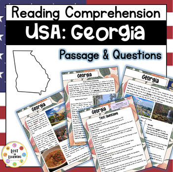Preview of Georgia || US States || Information Text Close Reading Comprehension