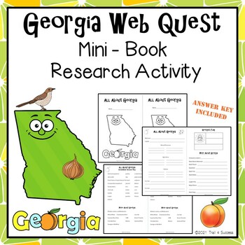 Preview of Georgia Webquest Worksheets Reading Research Mini Book Activity