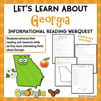 Preview of Georgia Worksheets Webquest Internet Scavenger Hunt Research Activity