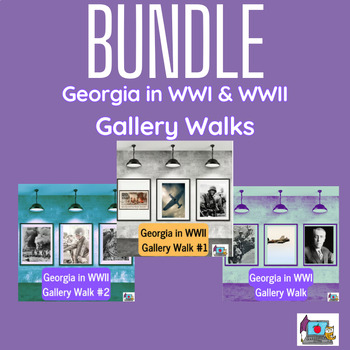 Preview of Georgia in WWI & WWII Gallery Walk Bundle SS8H9- No Prep Class Activity Project!