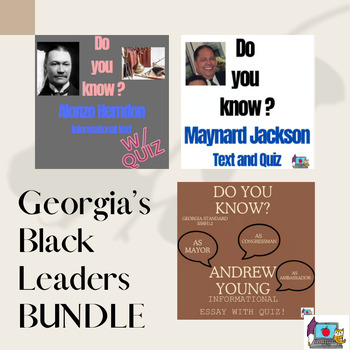 Preview of Georgia's Black Leaders BUNDLE of Informational Texts & Quizzes