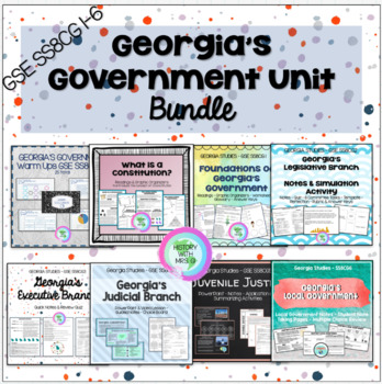 Preview of Georgia's Government Unit Bundle - GSE SS8CG 1-6