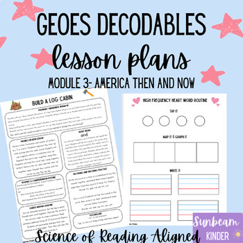 Preview of Geos Kindergarten Guided Reading Lesson Plans | Module 3 | Science of Reading