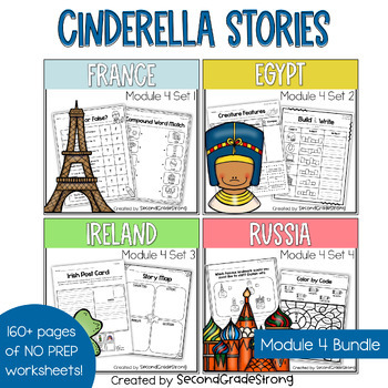 Preview of Geos Level 1 Cinderella Stories Module 4 BUNDLE