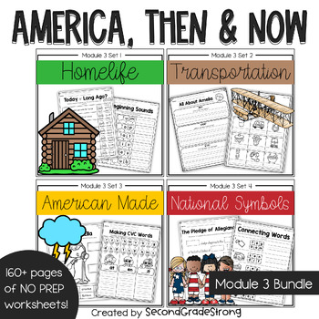 Preview of Geos Level K: America, Then & Now Module 3 BUNDLE