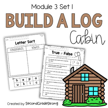 Preview of Geos Level K- Build a Log Cabin