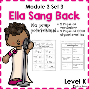 Preview of Geos - Level K - Module 3 SET 3 - Ella Sang Back - Kinder Guided Reading