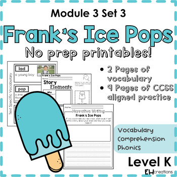 Preview of Geos - Level K - Module 3 SET 3 - Frank's Ice Pops - Kinder Guided Reading