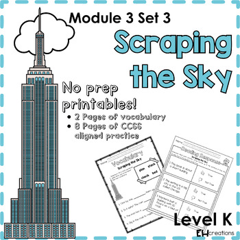 Preview of Geodes® - Level K - Scraping the Sky - Kinder Guided Reading, No Prep Printables