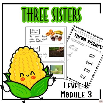 Preview of Geos - Level K - Module 3 Three Sisters - Kinder Small Group Guided Reading